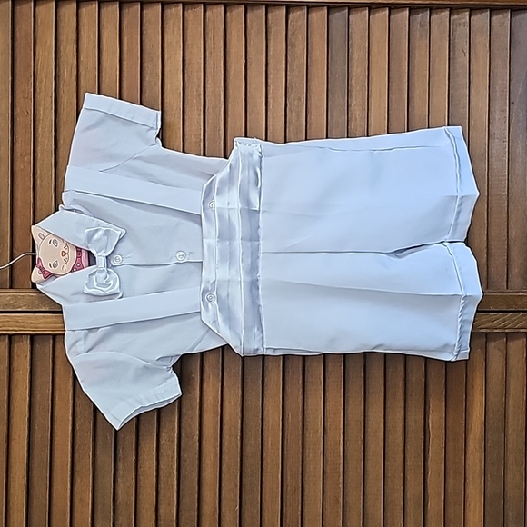 Vintage Just Darling boy's 2 piece white shorts and shirt set Made in USA Size 3 - Picture 1 of 8